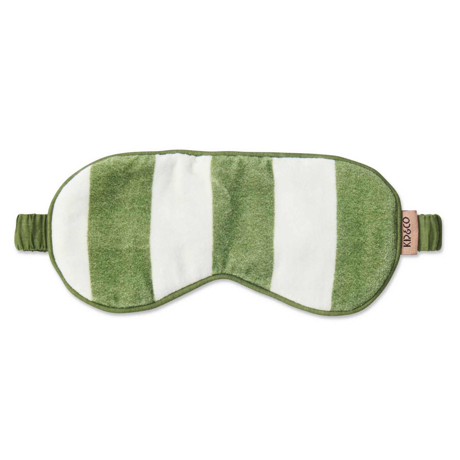 Kip&Co Moss Stripe Velvet Eye Mask